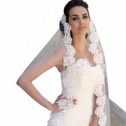 BabyOnline Bridal Veil Cathedral Longue Lace Edge lg Voile Mariage Accoune de mariage One-couche 3x1,5 mètres Veu de Noiva Q2JQ #