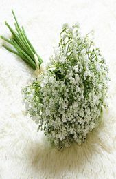 Babysbreath Fleurs artificielles fausse gypsophile bouquets floraux DIY Arrangement de mariage Décoration de jardinerie pour la maison 16pcs par set6387837