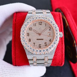 Babysbreath diamant montre hommes montres acier Relojes 42mm 3120 mouvement mécanique automatique motre be luxe montre de luxe montres Relojes 03