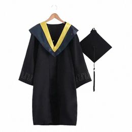 Ceremonia de bachillerato Traje Universidad Licenciatura Uniforme Gorra Escuela Unisex 2023 Vestido Graduati b8mE #