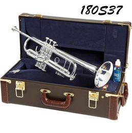 Bach B Trumpet plat argenté Silverplated authentique LT180S37 Trumpet Instrument de musique jouant de la trompette en laiton de qualité professionnelle8942605