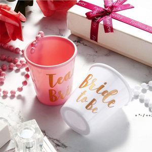 Bachelorette en bruid Party Decoratie Shot Glass ketting met gouden folie voor vrijgezel huwelijksfeestjes Bridal Shower RRF13925