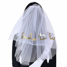 Bachelorette Party Veil Bride Veil for Wedding Bridal Shower Veil Bride to- Be with Peb Short Wedding V6RF #