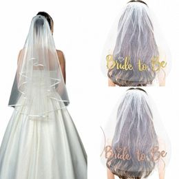 vrijgezellenfeestje Veil Bruid Veil voor bruiloft Bridal Shower Veil Bruid om te zijn met kam kort bruiloft dropship K7H7#