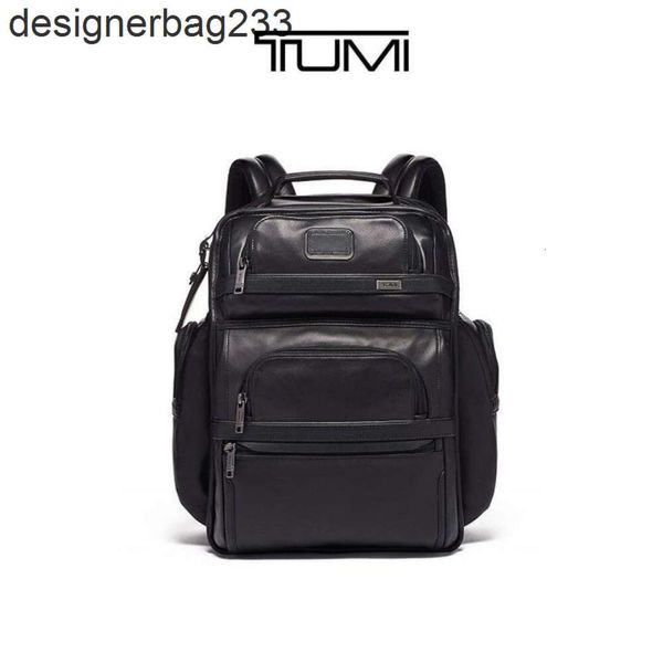 Back Mochila Bookbag Men Pack Tums Diseñador Mens Luxury Bols Bags Alpha 3 Series Mens Black Business Leather Breve Computer Mochila C40E