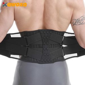 Cinturón de entrenamiento de cintura con tirantes para espalda, soporte para columna vertebral para hombres y mujeres, corsé lumbar transpirable, Faja ortopédica para Hombre, cinturones de gimnasio 240226