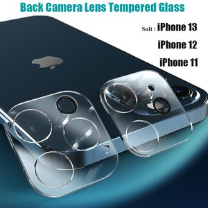 Terug Camera Lens Gehard Glasbeschermers Screen Protector Anti-Kras voor iPhone 13 Pro Max 12 Mini 11 3D Transparante Flash Circle