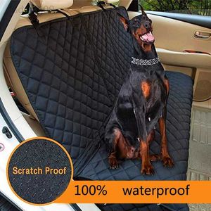 Couverture arrière de voiture Pet Dog Carrier Cars Arrière Étanche Siège Coussin Protecteur Tapis Antidérapant Pliant HKD230706