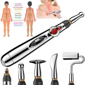 Rugmassageapparaat 35 koppen Elektronische acupunctuurpen Smart Pulse Meridian Energy Massage Pen Pijnbestrijding Therapie Nek Gezicht Schoonheidsroller 231115