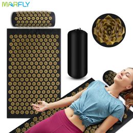 Achter Massager Acupressuur Yoga Mat Shiatsu Massagekussenset Kuznetsov's Applicator Foot Massager Cushion met naalden voor rugpijn verlicht 230310