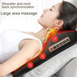 Masseur de dos Coussin de massage à domicile de voiture oreiller cou lombaire dos multifonction corps entier épaule électrique colonne cervicale 231216