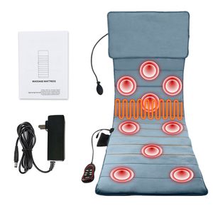 Masseur de dos Vibration électrique Tapis de massage complet du corps avec oreiller à air gonflable Home Office Taille Chauffage Soulagement de la douleur Coussin de massage du dos 230718