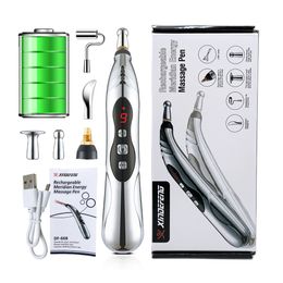 Dos Masseur Électronique Acupuncture Stylo Point Électrique Méridiens Laser Thérapie Guérir Massage Méridien Énergie Soulagement De La Douleur Outil 230511