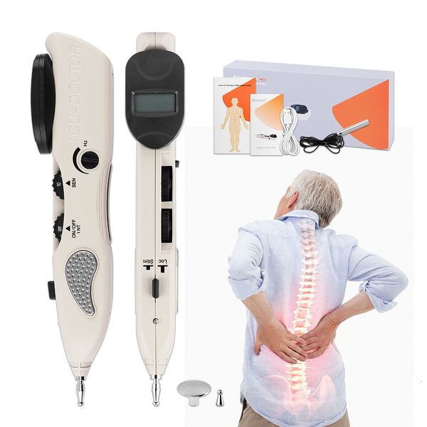 Masseur dorsal Stylo d'acupuncture électronique Détecteur de points de dizaines Acupuncture Massage Thérapie de la douleur Meridian Energy Stimulateur musculaire 230809