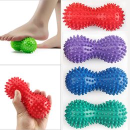 Terug Massager Voet Massage Roller Pinda Dubbele Lacrosse Spiky Ball Myofasciale Ballen voor Fasciitis Plantaris Mobiliteit Boog Pijnbestrijding 230809