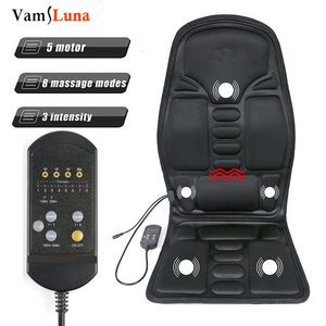 Rugmassager Volledige lichaamsrug Nek Taille Infraroodtherapie Verwarmde massage Elektrische vibrator Kussenzitting Auto Thuiskantoor Massage Stoelkussen 230718