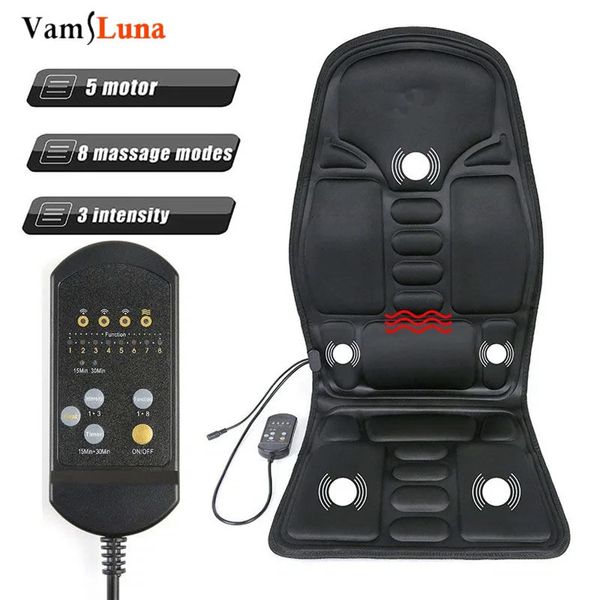 Masseur de dos FullBody cou taille thérapie infrarouge massage chauffé vibrateur électrique coussin siège voiture maison bureau chaise tapis Pad 231216