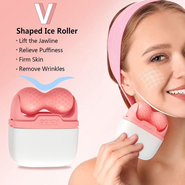 Masseur dorsal Ice Roller pour Face Eye 2-en-1 pour le soulagement de la douleur et les blessures légères massage par le froid outil de soin de la peau 230720