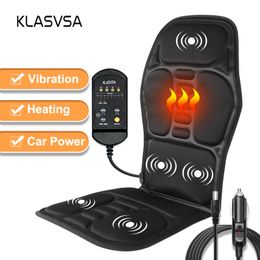 Rugmassageapparaat KLASVSA Elektrisch rugmassageapparaat Stoelkussen Vibrator Draagbaar Thuis Auto Kantoor Nek Lumbale taille Pijnstilling Zitkussen Relaxmat 230718