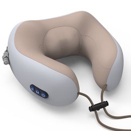 Terug massager Pijat leher elektik bantal bentuk u dapat diisi ulang multifungsi portabel bahu terapi serviks perjalanan relaksasi rumah 230510