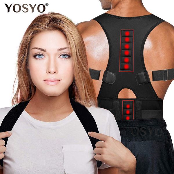 Dos masseur Posture correcteur thérapie magnétique orthèse ceinture de soutien d'épaule pour hommes femmes bretelles prend en charge 230801