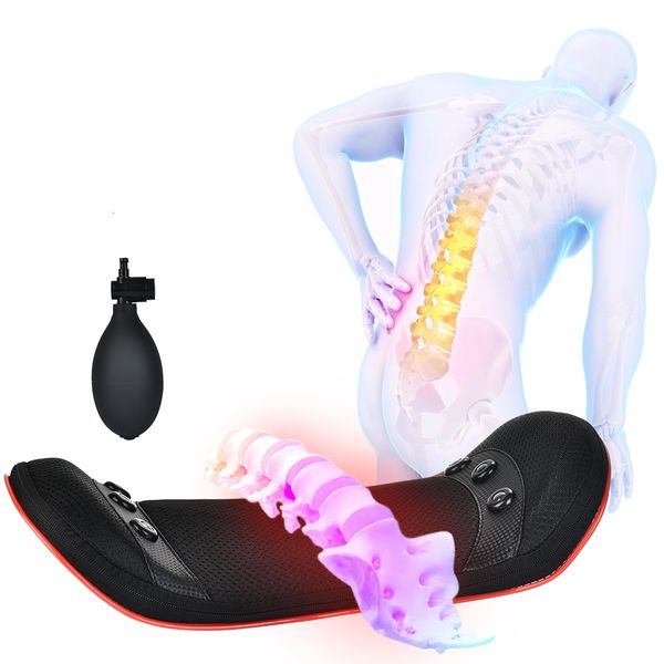 Masajeador de espalda Masajeador de cintura Alivio del dolor de espalda Soporte de columna Dispositivo de tracción lumbar Vibración Imán Compresa Acupuntura Cuidado de la salud 230311
