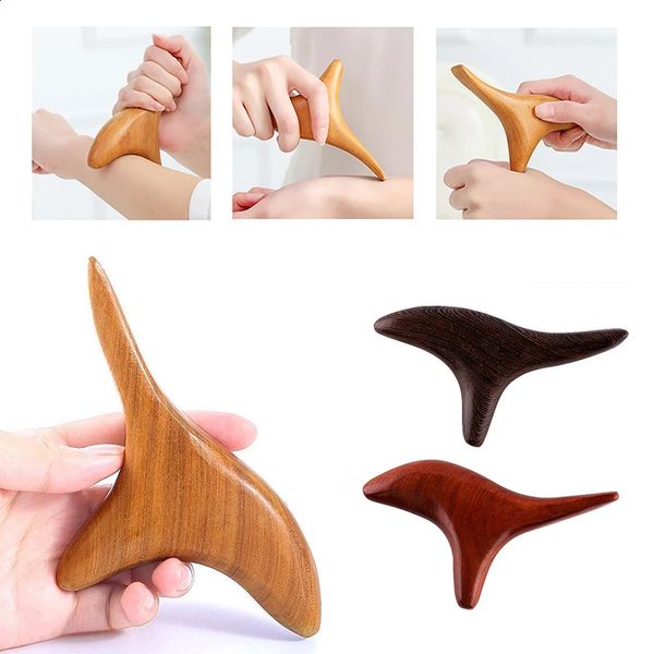 Masajeador de espalda Masaje de punto de gatillo de madera Herramientas Gua Sha Herramienta de drenaje linfático profesional Herramientas de masaje de terapia de madera para la cara de la mano de la pierna trasera 231115