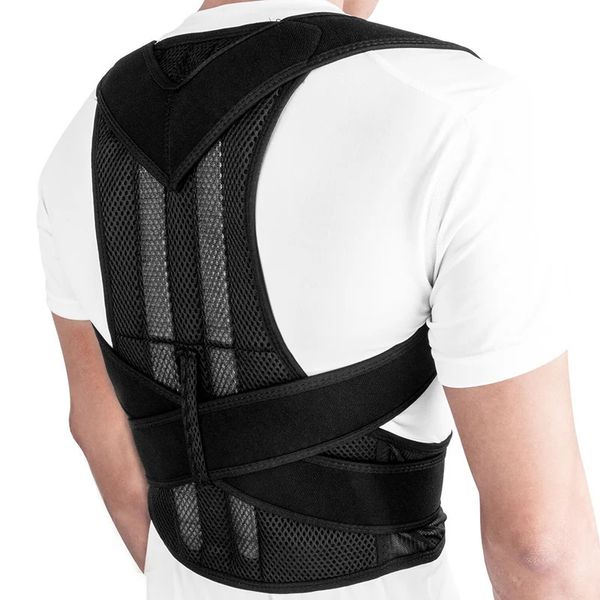 Correcteur de posture du dos, attelle lombaire d'épaule, ceinture de soutien de la colonne vertébrale, corset réglable pour adulte, ceinture de correction de la posture, soins de santé du corps 240322