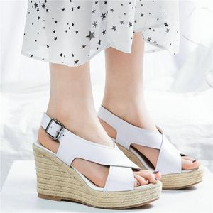 Rugband Dames Schoenen Jurk Mode 550 Sneakers Echt leer Hoge hak Gladiator Sandalen Dames Platform Wedges Pumps Punk Oxfords 798