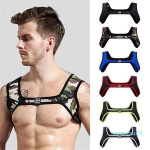 Terugsteun 1 pc schouderbanden spieroefening beschermende uitrusting sexy tanktop gay slijtage men039s fitness neopreen harnas sport