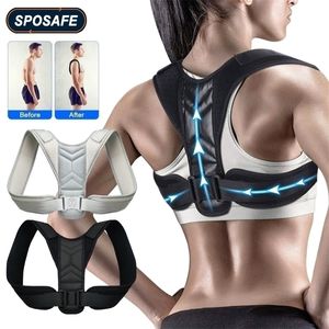 Ceinture de correction de clavicule d'épaule de correcteur de posture réglable de soutien arrière pour les hommes femmes bosse assise 221027