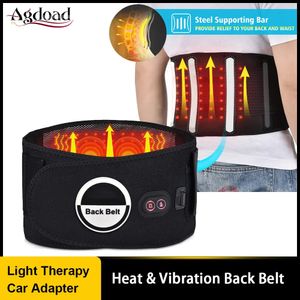 AGDOAD thérapie thermique infrarouge lointain ceinture de soutien lombaire pour le bas du dos lombaire hernie discale soulagement de la douleur Vibration taille masseur 231010