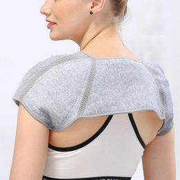 Support dorsal gris Compression épaule stable garder au chaud enveloppement facile à porter thérapie de protection attelle élastique universelle mélange de coton de sport