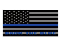 Atrás la bandera de la policía estadounidense azul 3x5countries personalizado 3x5 poliéster digital decoración al aire libre 6469693