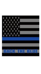 Back the Blue American Police Flag Bandera de doble costura 3x5 Ft Banner 90x150cm Party Gift 100d Impreso Venta 9040796