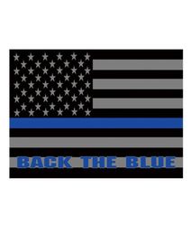 Back the Blue American Police Flag Bandera de doble costura 3x5 Ft Banner 90x150cm Party Gift 100d Impreso Venta1853606