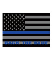 Back the Blue American Police Flag Bandera de doble costura 3x5 Ft Banner 90x150cm Party Gift 100d Impreso Venta5147270