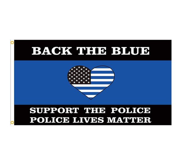 Retour le drapeau bleu Police Lives Matter drapeau 150x90cm 3x5 pieds impression Polyester Club équipe Sports intérieur avec 2 œillets en laiton 8019726