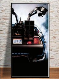 Terug naar de Toekomst Movie Classic Cool Car Poster En Prints Wall Art Canvas Schilderij Vintage Pictures Home Decor quadro cuadros17058839