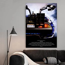 Retour au futur film imprimés Classic Films Affiche vintage Time Travel Travel Wall Art Picture Canvas PEINTURE CHAMBRE DÉCOR