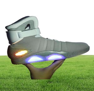 Back to the Future Shoes Cosplay Marty McFly Sneakers Chaussures LED Light Glow Tenis masculino adulo Cosplay chaussures rechargeables LJ2013044552