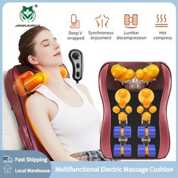 Rug Taille Cervicale Wervelkolom Multifunctionele Full Body Nek Schouder Elektrisch Massagekussen Huishoudelijk Kneden Shiatsu Massager 240119