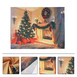 Achtergrond kerstbackdrops foto doek open haard tapijtfotografie winter dorp vakantie achtergrond banner prop digital5x7