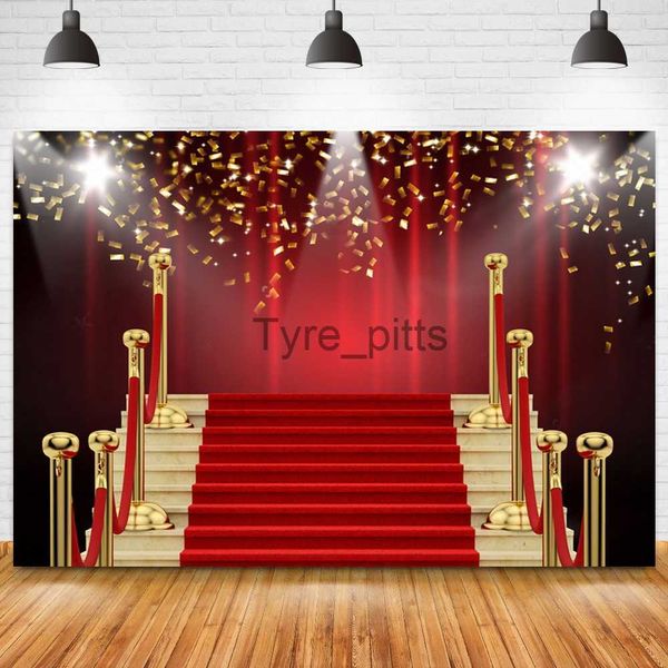 Matériel de fond Hollywood célébrité tapis rouge flash photo fond joyeux anniversaire enfants fête de famille film étapes affichage fond de scène vinyle X0725