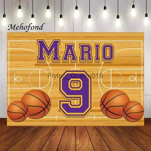 Background Material Mehofond Photography Background Basketball Theme Sport Court Stars Kids Boy Birthday Party Decoration Backdrop Photo Studio Prop YQ231003