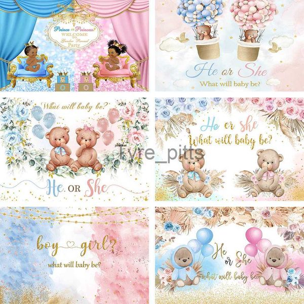 Material de fondo Mehofond Prince o Princess Gender Reveal Background Baby Shower Photo Background Niños o niñas Banner decorativo X0725