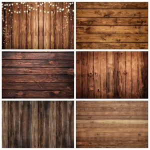 Background Material Rustic Wood Backdrop Retro White Brown Wooden Background for Photography Banner Baby Shower Birthday Party Kid Pet Photo Shoot YQ231003