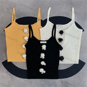 Backless Camis Pearl gebreide tanks top voor vrouwen sexy vest Rhinestone yoga t -shirt