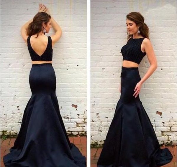 Sirena sin espalda 12y Vestido de celebridad Joya embarazada dos piezas niñas vestidos de fiesta formales diseñador modesto talla grande hada Ropa de noche