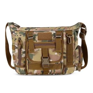 Rugzak 14 Inch Laptop Schoudertas Heren Sporttassen Man Tactische Enkele Rugzak Heren A4 Document Molle Messenger Bag